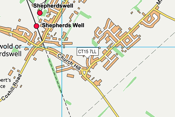 CT15 7LL map - OS VectorMap District (Ordnance Survey)