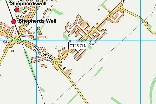 CT15 7LN map - OS VectorMap District (Ordnance Survey)