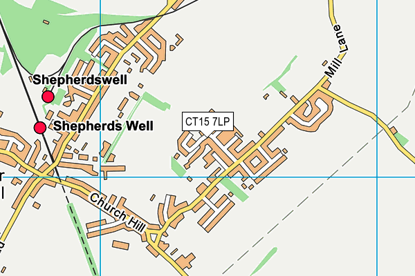 CT15 7LP map - OS VectorMap District (Ordnance Survey)