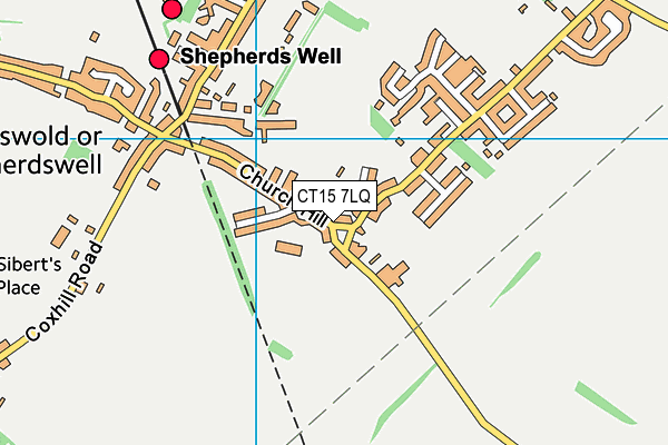 CT15 7LQ map - OS VectorMap District (Ordnance Survey)