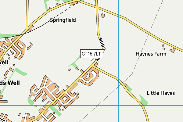 CT15 7LT map - OS VectorMap District (Ordnance Survey)