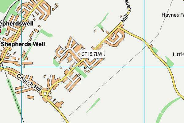 CT15 7LW map - OS VectorMap District (Ordnance Survey)