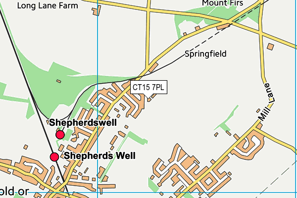 CT15 7PL map - OS VectorMap District (Ordnance Survey)