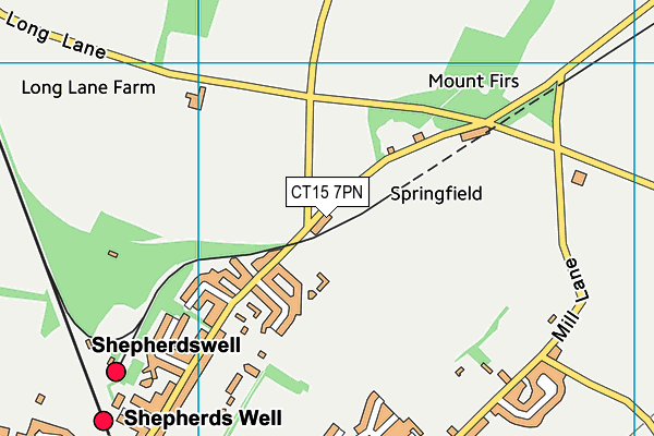 CT15 7PN map - OS VectorMap District (Ordnance Survey)