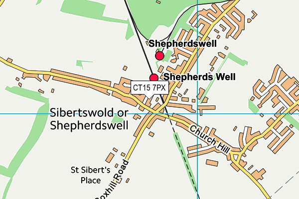 CT15 7PX map - OS VectorMap District (Ordnance Survey)