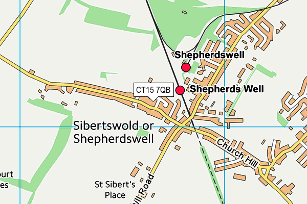 CT15 7QB map - OS VectorMap District (Ordnance Survey)