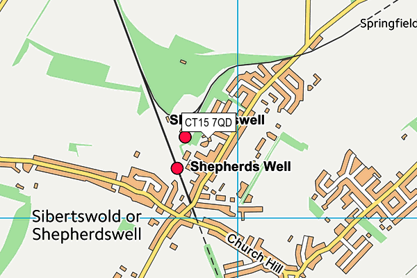 CT15 7QD map - OS VectorMap District (Ordnance Survey)