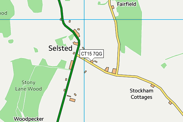 CT15 7QG map - OS VectorMap District (Ordnance Survey)
