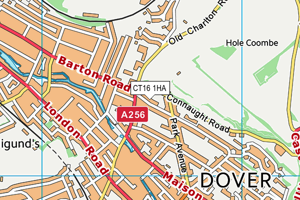 CT16 1HA map - OS VectorMap District (Ordnance Survey)