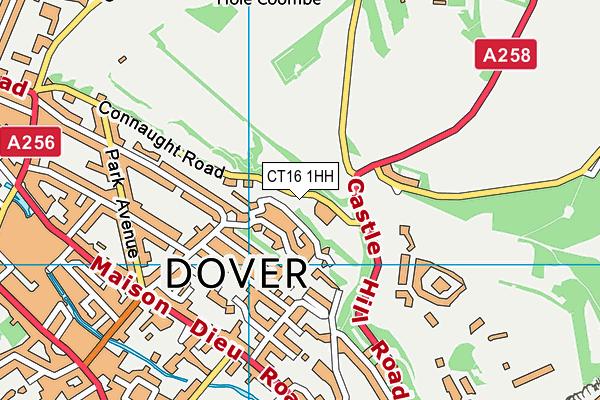 CT16 1HH map - OS VectorMap District (Ordnance Survey)