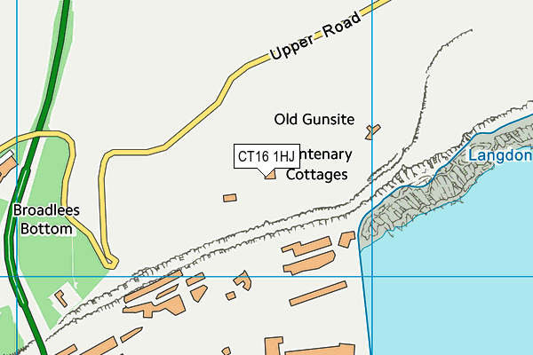 CT16 1HJ map - OS VectorMap District (Ordnance Survey)