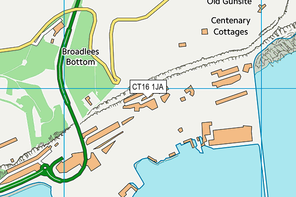 CT16 1JA map - OS VectorMap District (Ordnance Survey)