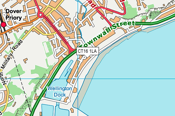 CT16 1LA map - OS VectorMap District (Ordnance Survey)