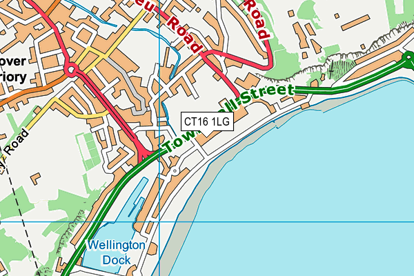 CT16 1LG map - OS VectorMap District (Ordnance Survey)