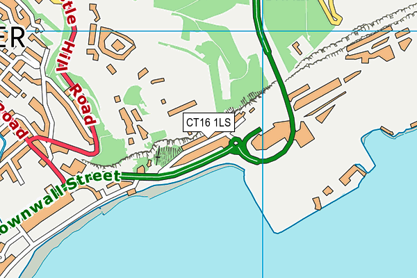 CT16 1LS map - OS VectorMap District (Ordnance Survey)