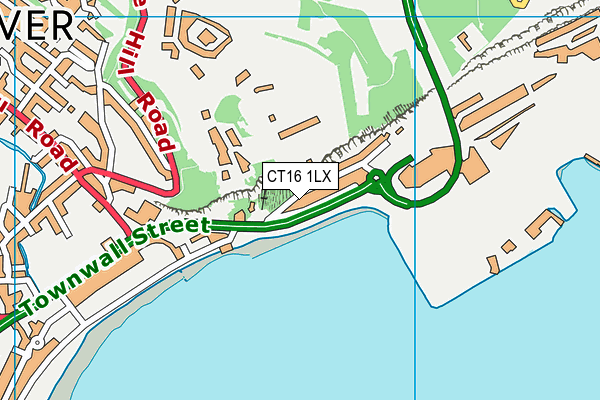CT16 1LX map - OS VectorMap District (Ordnance Survey)