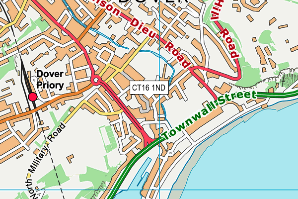 CT16 1ND map - OS VectorMap District (Ordnance Survey)