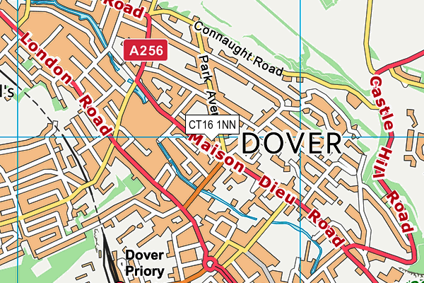 CT16 1NN map - OS VectorMap District (Ordnance Survey)