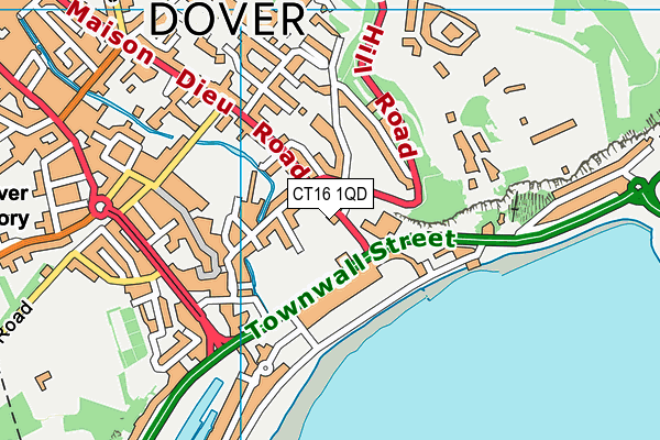 Anytime Fitness (Dover) map (CT16 1QD) - OS VectorMap District (Ordnance Survey)