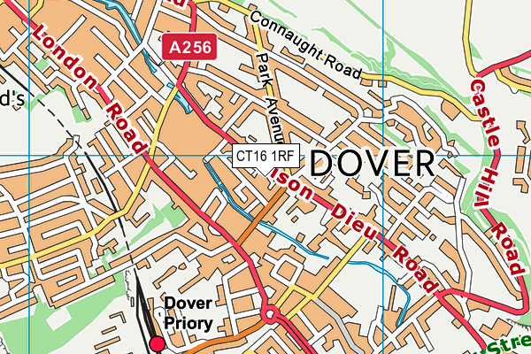 CT16 1RF map - OS VectorMap District (Ordnance Survey)