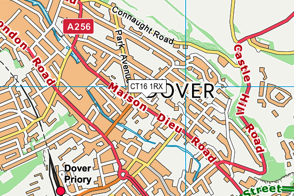 CT16 1RX map - OS VectorMap District (Ordnance Survey)