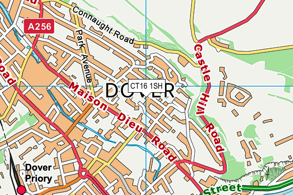 CT16 1SH map - OS VectorMap District (Ordnance Survey)