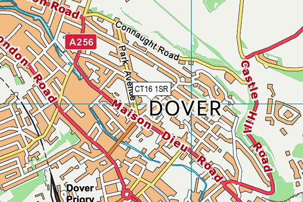 CT16 1SR map - OS VectorMap District (Ordnance Survey)