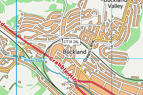 CT16 2AL map - OS VectorMap District (Ordnance Survey)