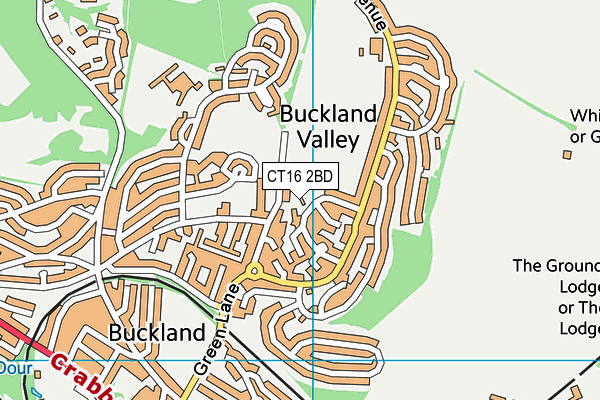 CT16 2BD map - OS VectorMap District (Ordnance Survey)