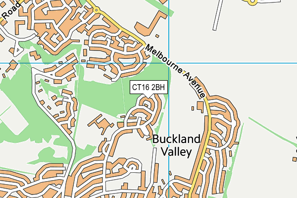 CT16 2BH map - OS VectorMap District (Ordnance Survey)