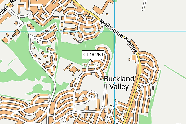 CT16 2BJ map - OS VectorMap District (Ordnance Survey)