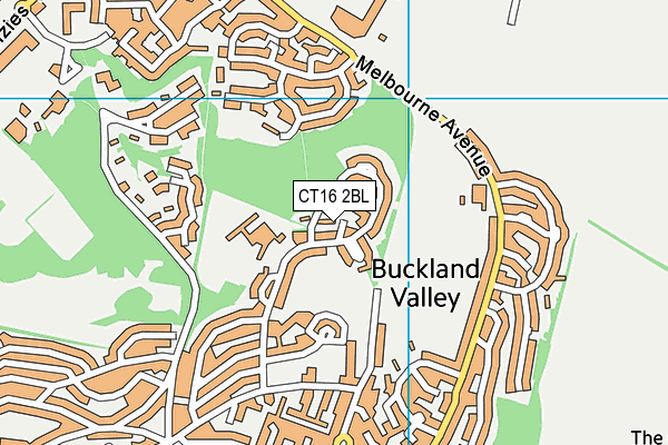 CT16 2BL map - OS VectorMap District (Ordnance Survey)