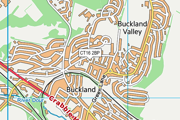 CT16 2BP map - OS VectorMap District (Ordnance Survey)