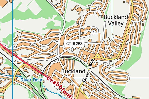 CT16 2BS map - OS VectorMap District (Ordnance Survey)