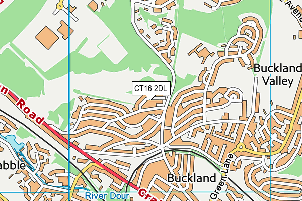 CT16 2DL map - OS VectorMap District (Ordnance Survey)
