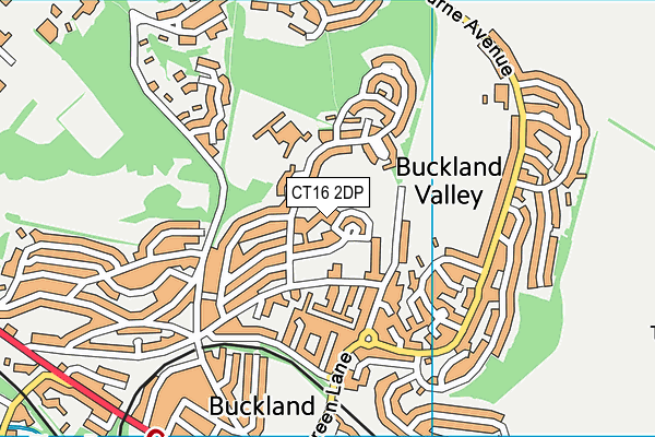 CT16 2DP map - OS VectorMap District (Ordnance Survey)
