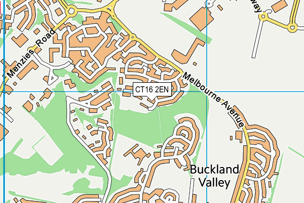 CT16 2EN map - OS VectorMap District (Ordnance Survey)