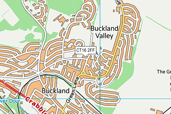 CT16 2FF map - OS VectorMap District (Ordnance Survey)