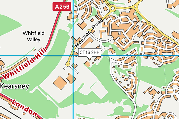 CT16 2HH map - OS VectorMap District (Ordnance Survey)