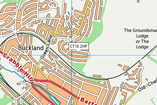 CT16 2HP map - OS VectorMap District (Ordnance Survey)