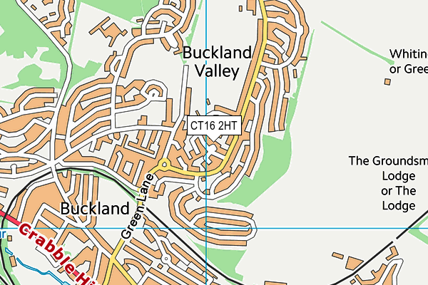 CT16 2HT map - OS VectorMap District (Ordnance Survey)