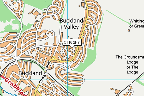CT16 2HY map - OS VectorMap District (Ordnance Survey)