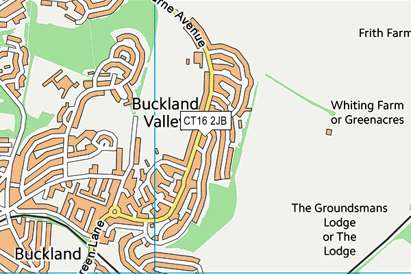 CT16 2JB map - OS VectorMap District (Ordnance Survey)