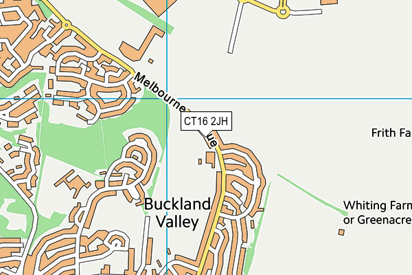CT16 2JH map - OS VectorMap District (Ordnance Survey)