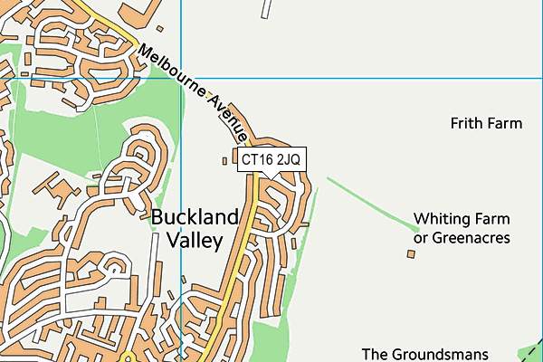 CT16 2JQ map - OS VectorMap District (Ordnance Survey)