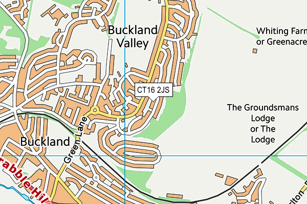 CT16 2JS map - OS VectorMap District (Ordnance Survey)