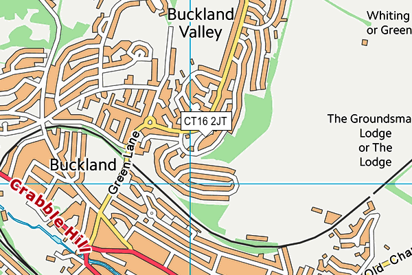 CT16 2JT map - OS VectorMap District (Ordnance Survey)