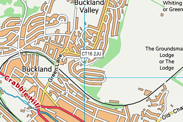 CT16 2JU map - OS VectorMap District (Ordnance Survey)