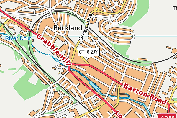 CT16 2JY map - OS VectorMap District (Ordnance Survey)