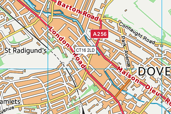 CT16 2LD map - OS VectorMap District (Ordnance Survey)